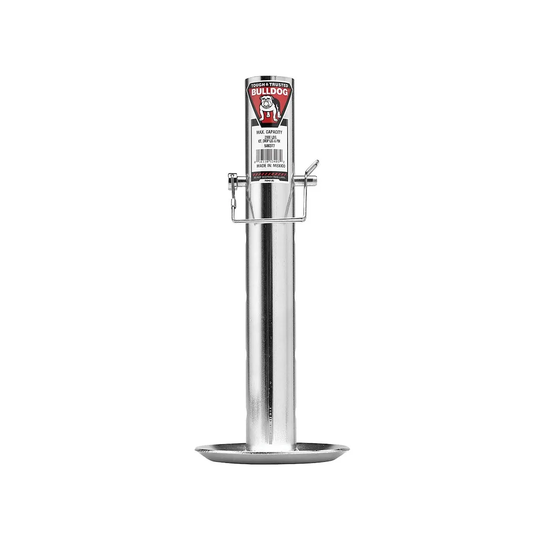 500377 – BULLDOG/FULT Trailer Tongue Jack Drop Leg, Replacement for A-Frame Jacks With 2 Inch Diameter